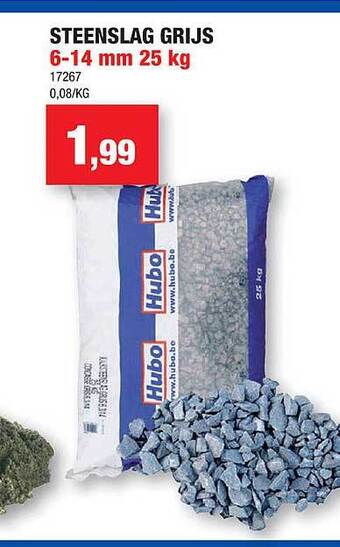 Hubo Steenslag grijs aanbieding
