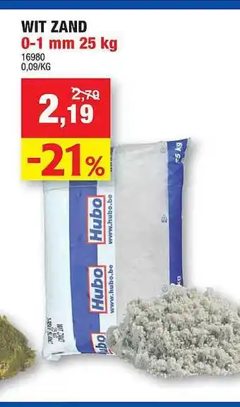 Hubo Wit zand aanbieding