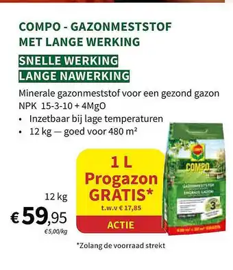 Compo - gazonmeststof met lange werking