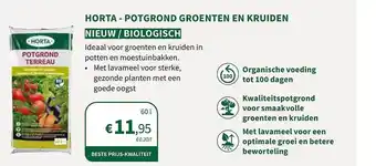 Horta Horta - potgrond groenten en kruiden aanbieding