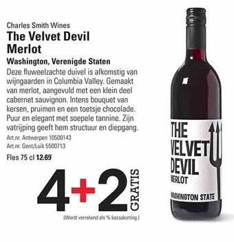 Charles smith wines the velvet devil merlot