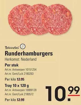 Sligro Runderhamburgers aanbieding