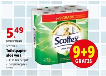 Lidl Toiletpapier aloe vera aanbieding