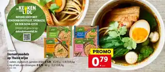 Lidl Instant noedels op thaise wijze aanbieding