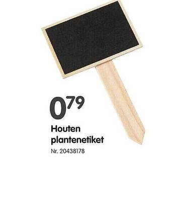 Fun Houten plantenetiket aanbieding