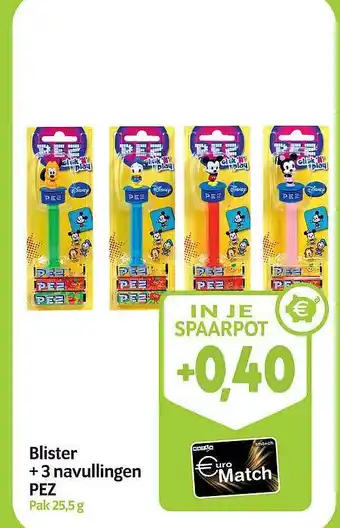 Blister + 3 navullingen pez