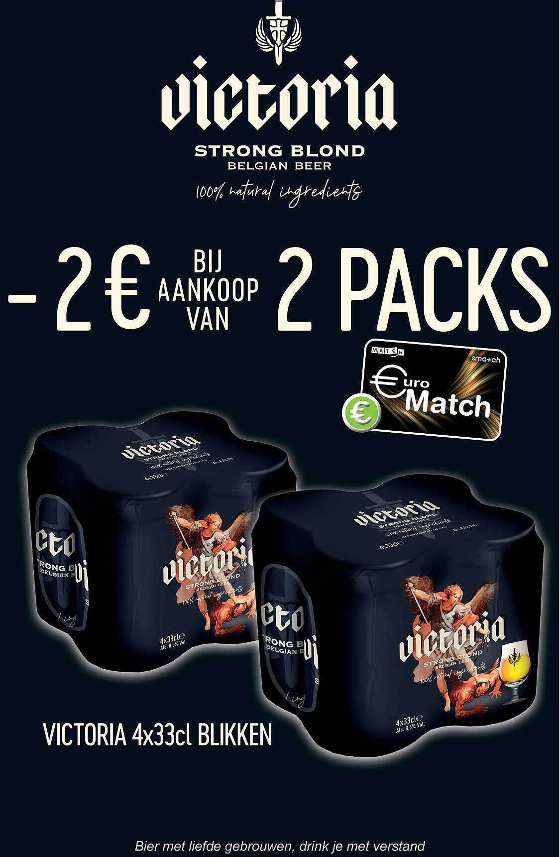 Victoria strong blond belgian beer promotie bij Louis Delhaize