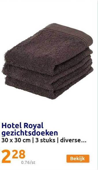 Action Hotel royal gezichtsdoeken aanbieding