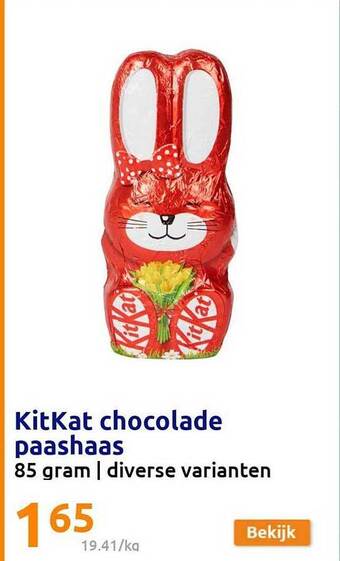 Action Kitkat chocolade paashaas aanbieding