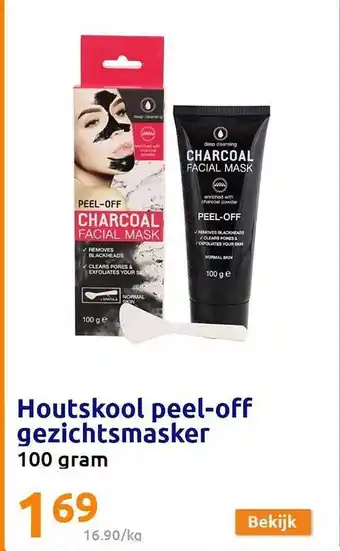 Action Houtskool peeloff gezichtsmasker aanbieding
