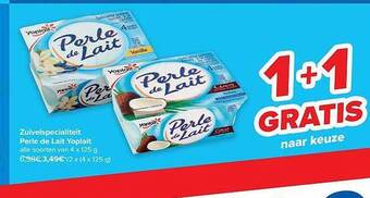 Carrefour Zuivelspecialiteit perle de lait yoplait aanbieding