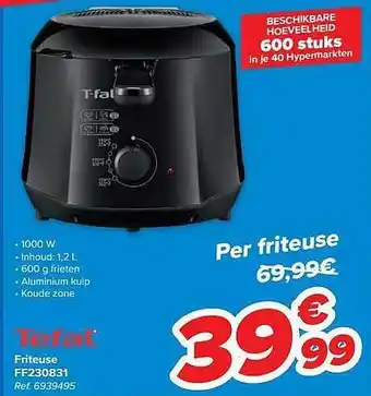 Carrefour Tefal friteuse aanbieding