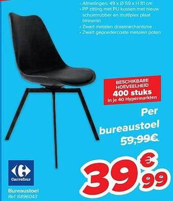 Carrefour Bureaustoel aanbieding