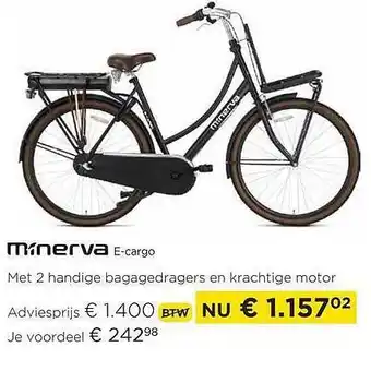 Molecule Minerva ecargo met 2 handige bagagedragers en krachtige motor aanbieding