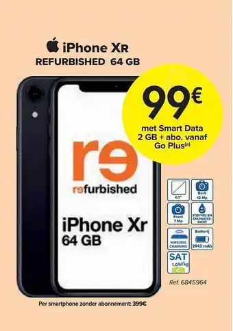 Carrefour Iphone xr refurbished 64gb aanbieding