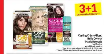 Casting crème gloss, belle color of magic retouch haarkleuring