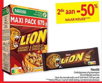 Intermarché Nestlé ontbijtgranen of graanrepen aanbieding