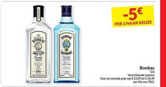 Intermarché Bombay gin aanbieding