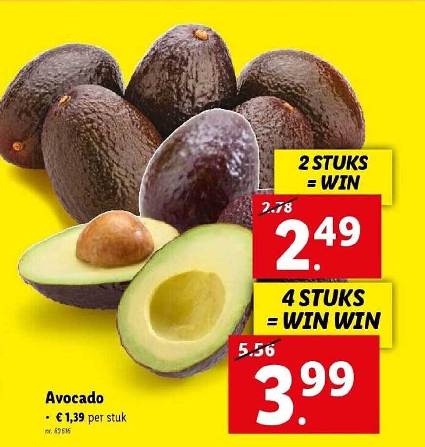 Avocado promotie bij Lidl