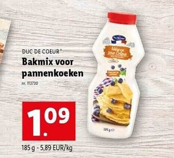 Lidl Bakmix voor pannenkoeken aanbieding