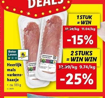 Lidl Heerlijk mals varkenshaasje aanbieding