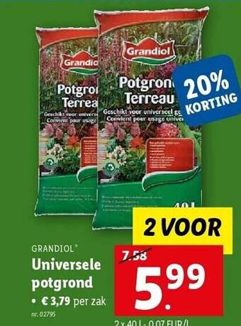 Lidl Universele potgrond aanbieding