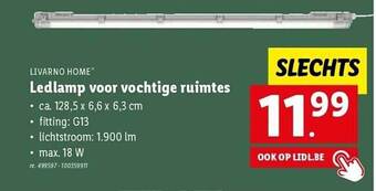 Lidl Livarno home ledlamp voor vochtige ruimtes aanbieding