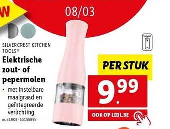 Lidl Elektrische zout of pepermolen aanbieding