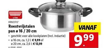 Lidl Roestvrijstalen pan aanbieding