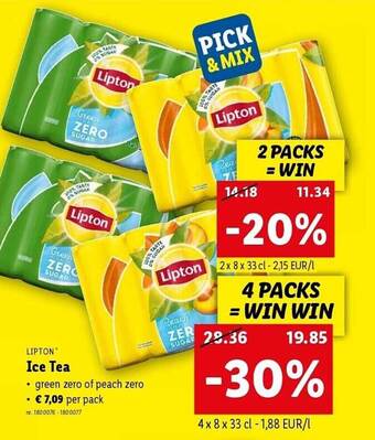 Lidl Lipton ice tea aanbieding