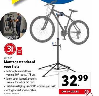 Lidl Crivit montagestandaard voor fiets aanbieding