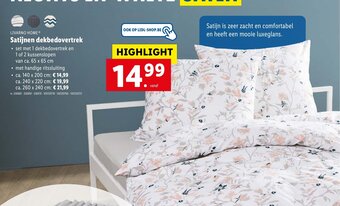 Lidl Satijnen dekbedovertrek aanbieding