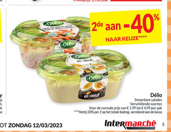 Intermarché Delio Smeerbare salades aanbieding
