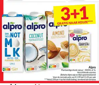 Intermarché Alpro plantaardige drank natuur 500 ml of 1 l aanbieding
