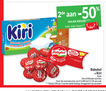 Intermarché Babybel of Kiri aanbieding