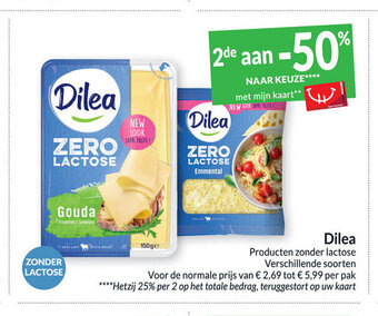 Dilea producten zonder lactose