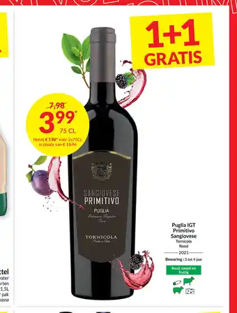 Intermarché Puglia IGT Primitivo Sangiovese 75 cl aanbieding