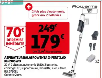 Auchan Rowenta X-pert 3.60 RH6985WO aspirateur balai aanbieding