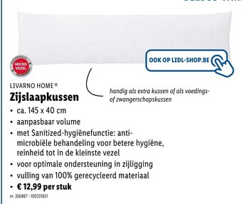 Lidl Zijslaapkussen aanbieding