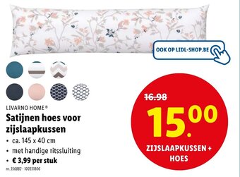 Lidl Satijnen hoes voor zijslaapkussen aanbieding