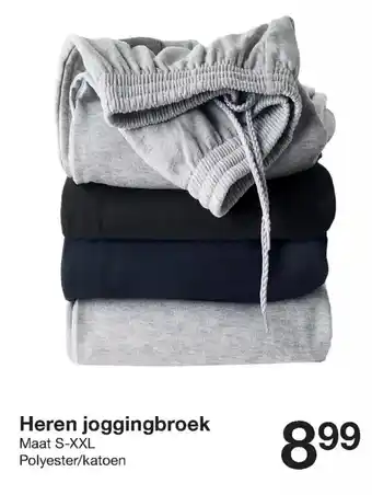 Zeeman Heren joggingbroek S-XXL aanbieding