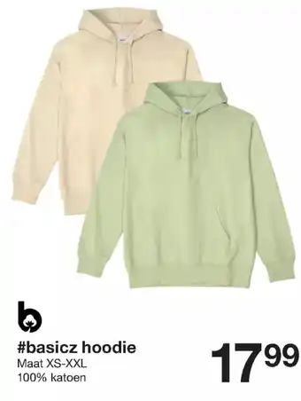 Zeeman Basicz hoodie XS-XXL aanbieding