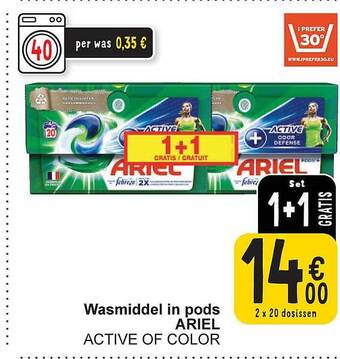 Wasmiddel in pods ariel