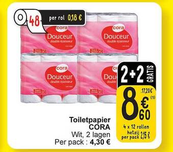 Cora Toiletpapier aanbieding