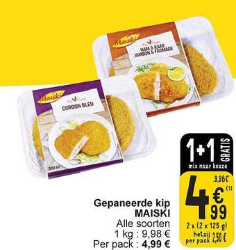 Cora Gepaneerde kip maiski aanbieding