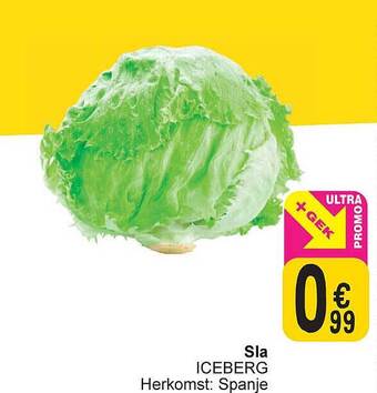 Cora Sla iceberg aanbieding