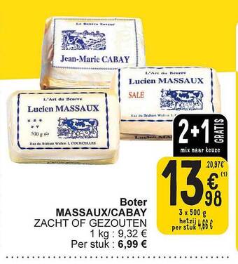 Cora Boter massaux-cabay aanbieding