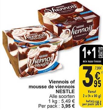 Cora Viennois of mousse de viennois nestle aanbieding