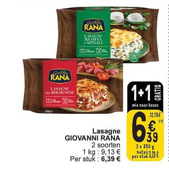 Cora Lasagne giovanni rana aanbieding