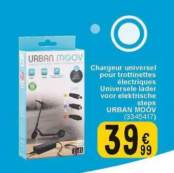 Cora Universele lader voor elektrische steps urban moov aanbieding